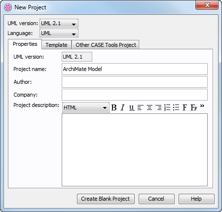 new project