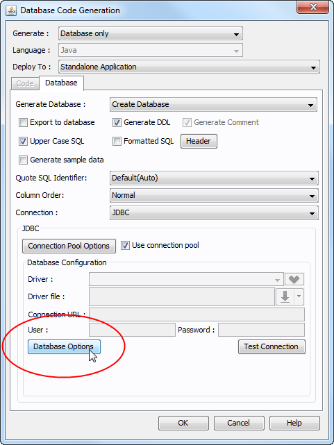 Design and generate database image.
