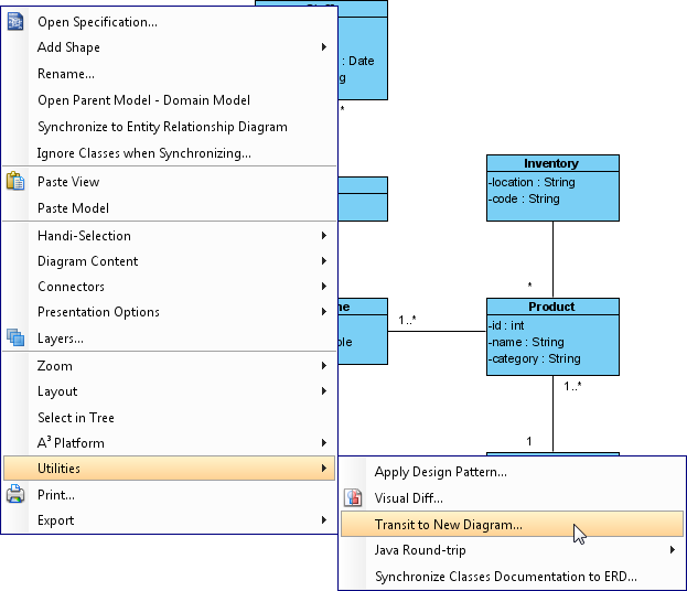 transit to diagram