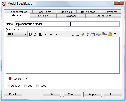 enter impl model name
