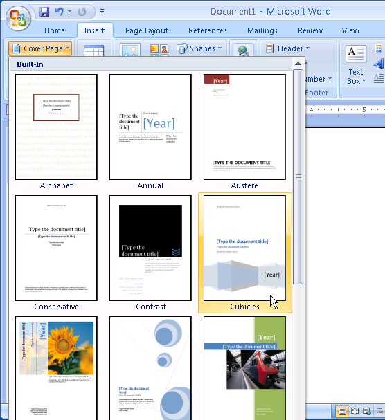 ms word 2010 cover page templates free download