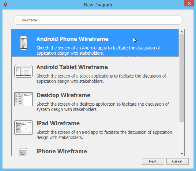 Using Wireframe Tool in Android Apps Design